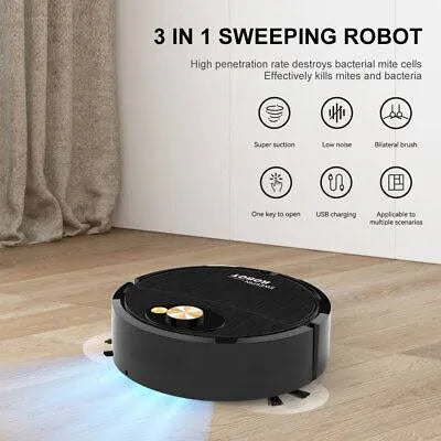 3-in-1 Smart Robot Vacuum Cleaner – Auto Sweep, Mop & Suction | Rechargeable