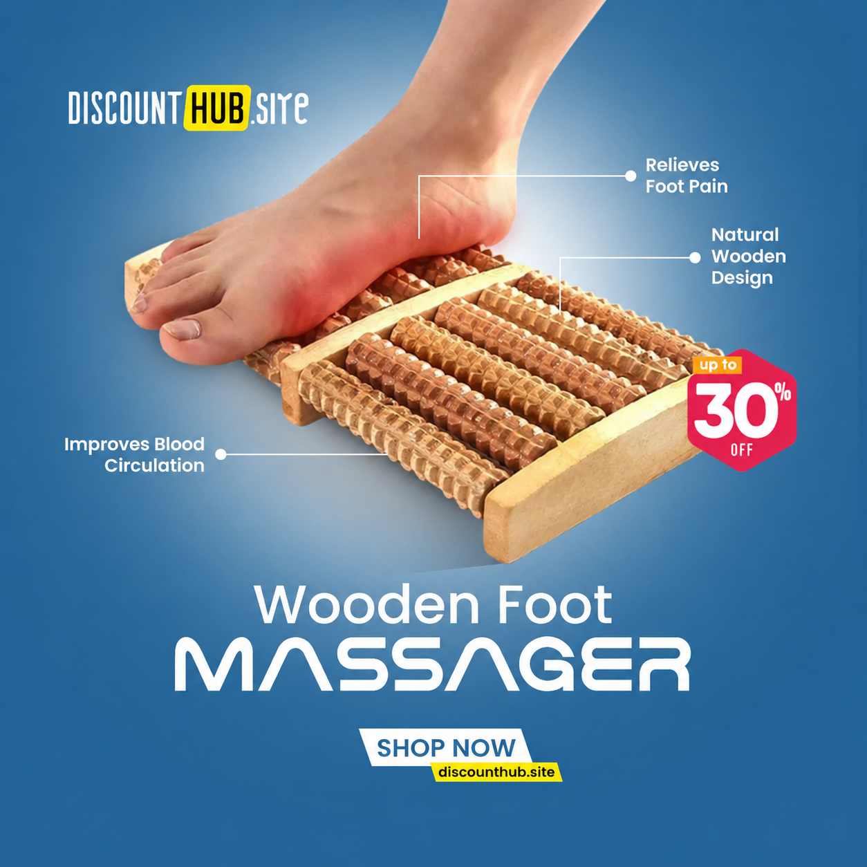 Wooden Foot Massager