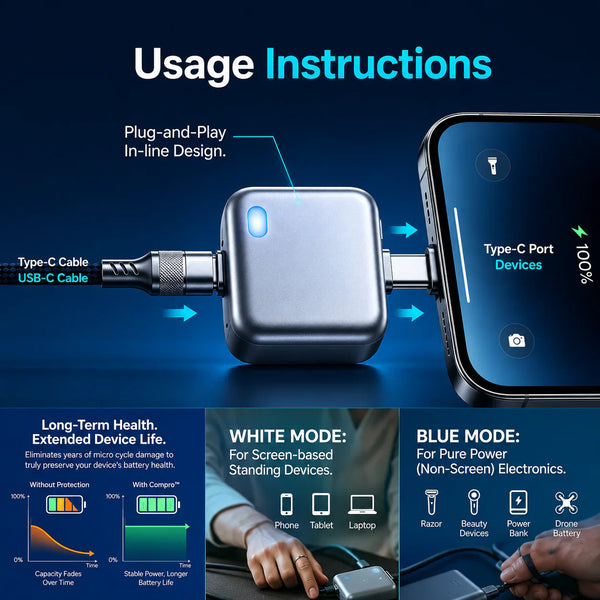 AutoPop charger usage instructions plug and play