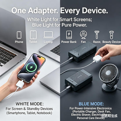 AutoPop AI Charger 140W | Smart Auto-Disconnect USB-C Power Protector